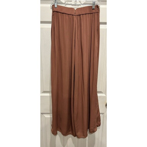 Sundays The Label Womens Brown Split Leg Zip up Pants AU 12 US 8 Medium - Picture 3 of 8